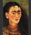 Frida Kahlo Canvas Paintings - Diego and I